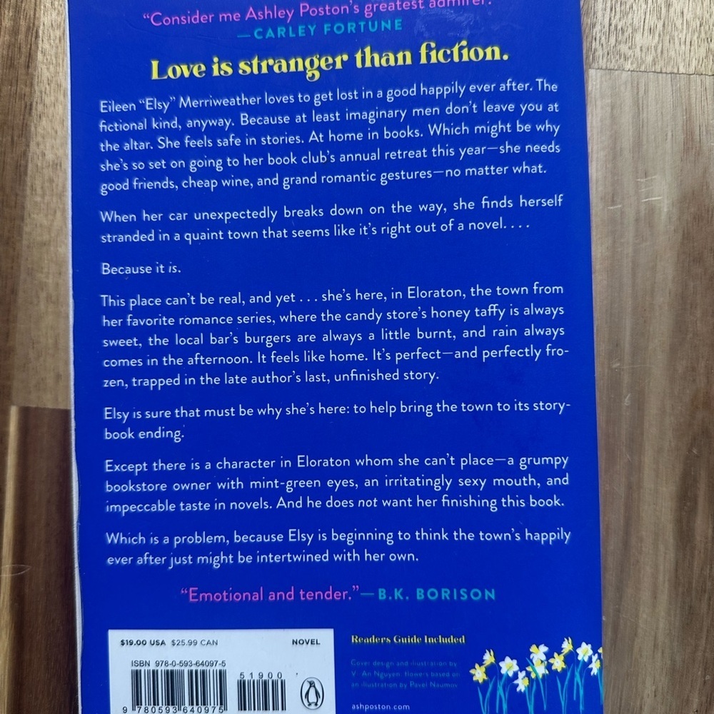 Blue and Yellow Novel Love Story Book - Picture 2 of 2